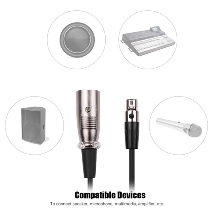 Xlrmini Caron Male To Mini Female Balancing Cable For 48V Sound Card Microphone Audio Cable, Length:5m - Microphone Audio Cable & Connector by PMC TechLife | Online Shopping South Africa | PMC TechLife | Buy Now Pay Later Mobicred