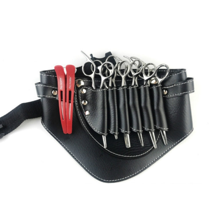 Hairdresser Hair Clipper Comb PU Leather Waist Bag Barber Shop Hair Tools Bag(Black) - free shipping - PMC TechLife - Order now!