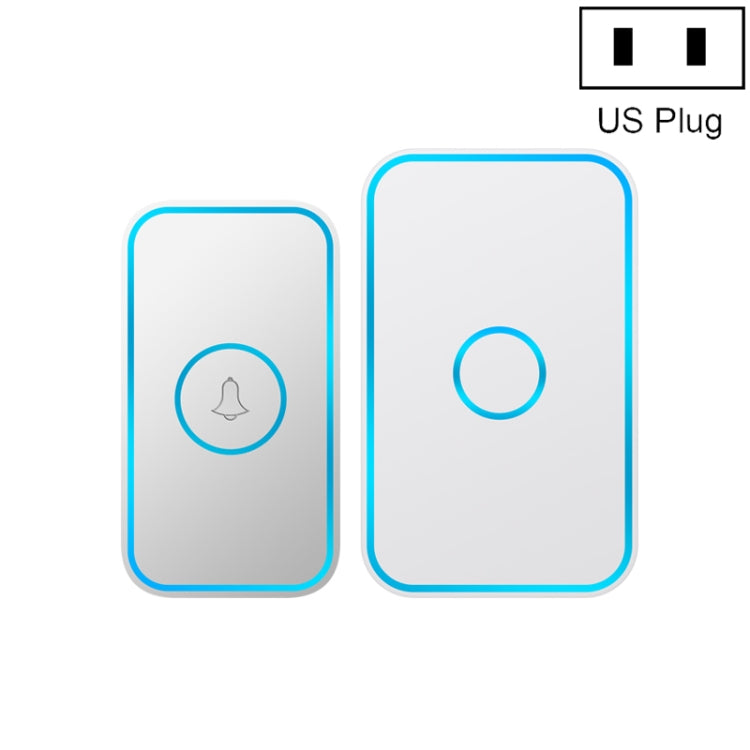 CACAZI A78 Long-Distance Wireless Doorbell Intelligent Remote Control Electronic Doorbell, Style:US Plug(Bright White) - Wireless Doorbell by CACAZI | Online Shopping South Africa | PMC TechLife | Buy Now Pay Later Mobicred
