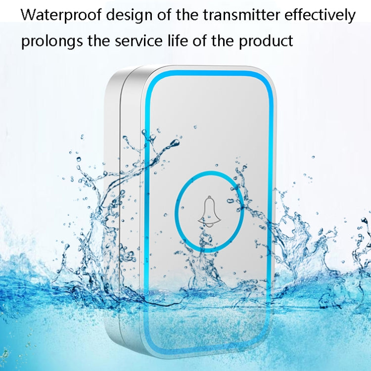 CACAZI A78 Long-Distance Wireless Doorbell Intelligent Remote Control Electronic Doorbell, Style:UK Plug(Elegant Black) - Wireless Doorbell by CACAZI | Online Shopping South Africa | PMC TechLife | Buy Now Pay Later Mobicred