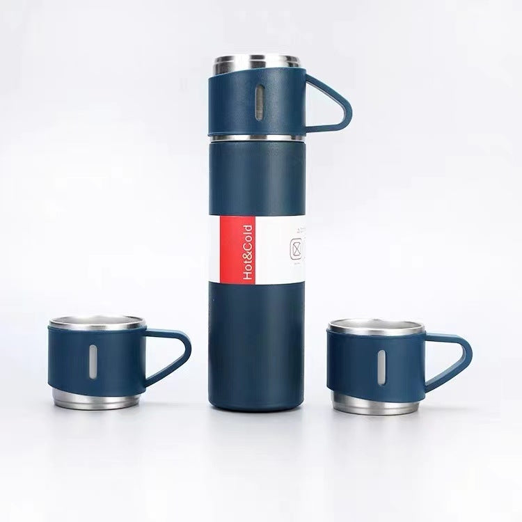 500ml 304 Stainless Steel Thermos Cup Portable Business Tea Cup,Spec: Gift Box Set(Silver) - Vacuum Thermoses & Cups by PMC TechLife | Online Shopping South Africa | PMC TechLife | Buy Now Pay Later Mobicred