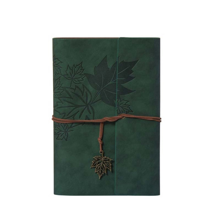 A7 PU Maple Retro Straps Handbook Loose-leaf Notebook(Army Green) - Notebooks by PMc TechLife | Online Shopping South Africa | PMc TechLife | Buy Now Pay Later Mobicred