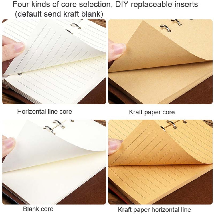 A6 PU Maple Retro Straps Handbook Loose-leaf Notebook(Orange) - free shipping - PMc TechLife - Order now!