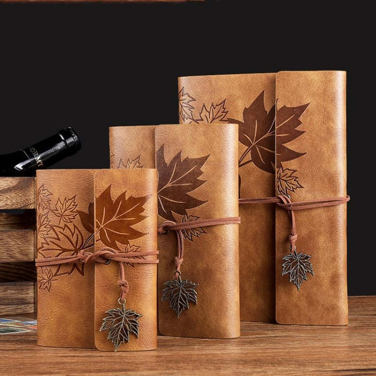 A6 PU Maple Retro Straps Handbook Loose-leaf Notebook(Brown) - free shipping - PMc TechLife - Order now!