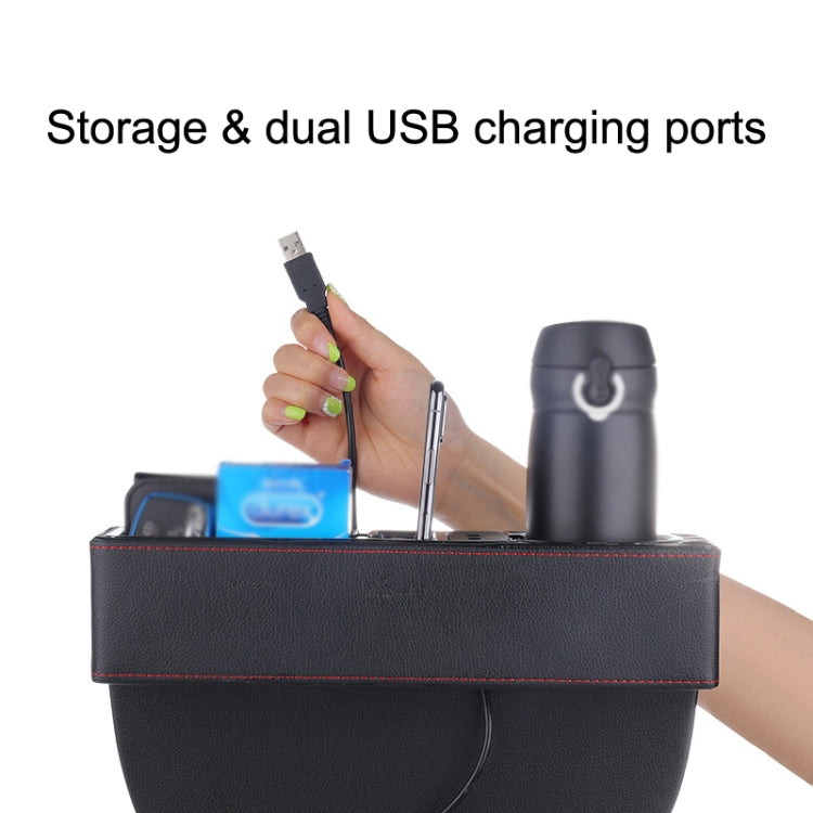 SUSISUN SNH010 Car Seat Gap Storage Box, Style:Positive Drive USB Charging(Apricot) - free shipping - PMC TechLife - Order now!