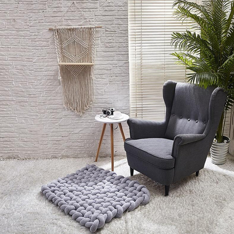 Hand-woven Home Decoration Twist Anti-skid Mat Shooting Props(Light Grey) - Other Props by PMC TechLife | Online Shopping South Africa | PMC TechLife | Buy Now Pay Later Mobicred