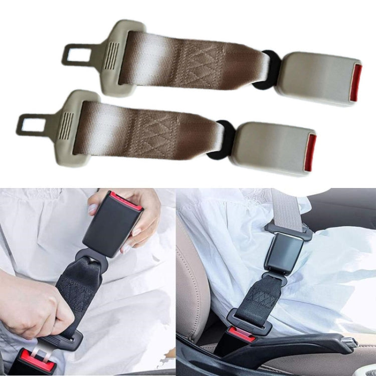 2 PCS Child And Pregnant Woman Car Seat Belt Extender, Length:23cm(Beige) - Seat Belts & Padding by PMC TechLife | Online Shopping South Africa | PMC TechLife | Buy Now Pay Later Mobicred