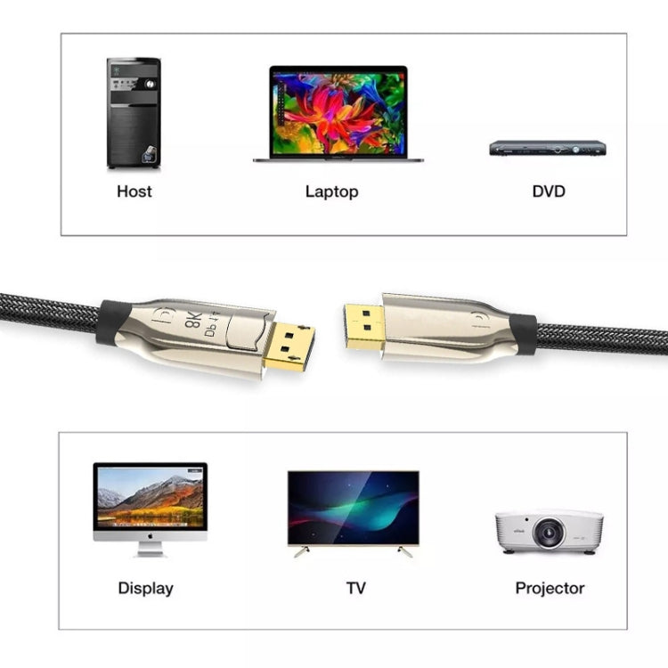 3m 1.4 Version DP Cable Gold-Plated Interface 8K High-Definition Display Computer Cable OD6.0MM 30AWG With Nylon Mesh(Black) -  by PMC Jewellery | Online Shopping South Africa | PMC Jewellery | Buy Now Pay Later Mobicred