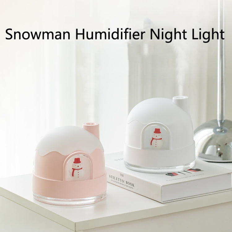 ZAY-H006 Charge Snowman Humidifier Night Light USB Mute Cute Desktop Air Mini Atomizer Air Humidifier(Pink) - free shipping - PMC TechLife - Order now!