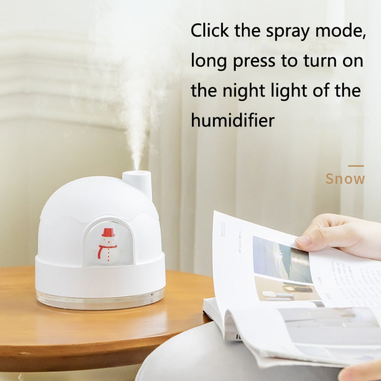 ZAY-H006 Charge Snowman Humidifier Night Light USB Mute Cute Desktop Air Mini Atomizer Air Humidifier(Pink) - free shipping - PMC TechLife - Order now!