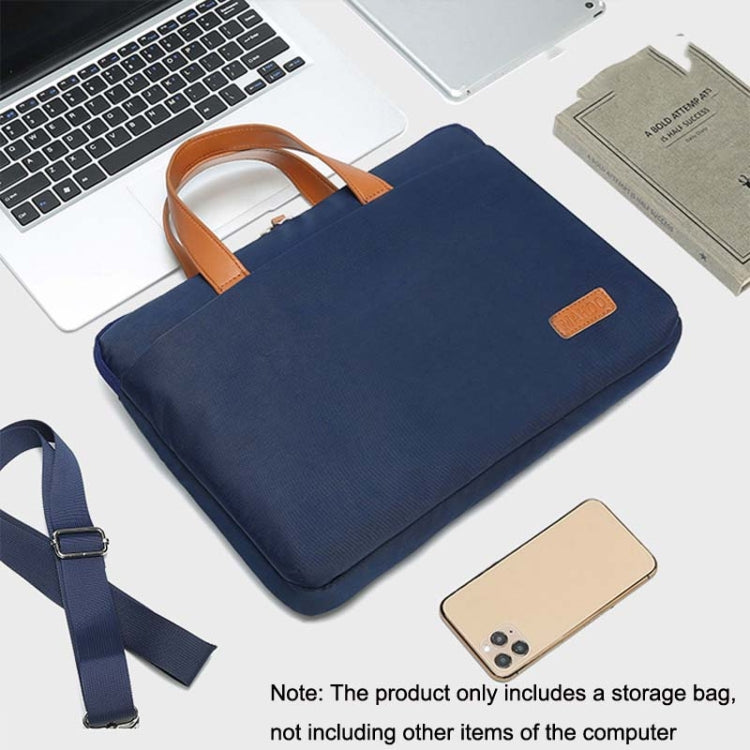For MacBook 15.6-16.1 Inches MAHOO 10188 Ultra-Thin Hand Computer Bag Messenger Laptop Bag, Color:Gray+Gray PU Power Bag - 15.6 - 17 inch by PMC Jewellery | Online Shopping South Africa | PMC Jewellery | Buy Now Pay Later Mobicred