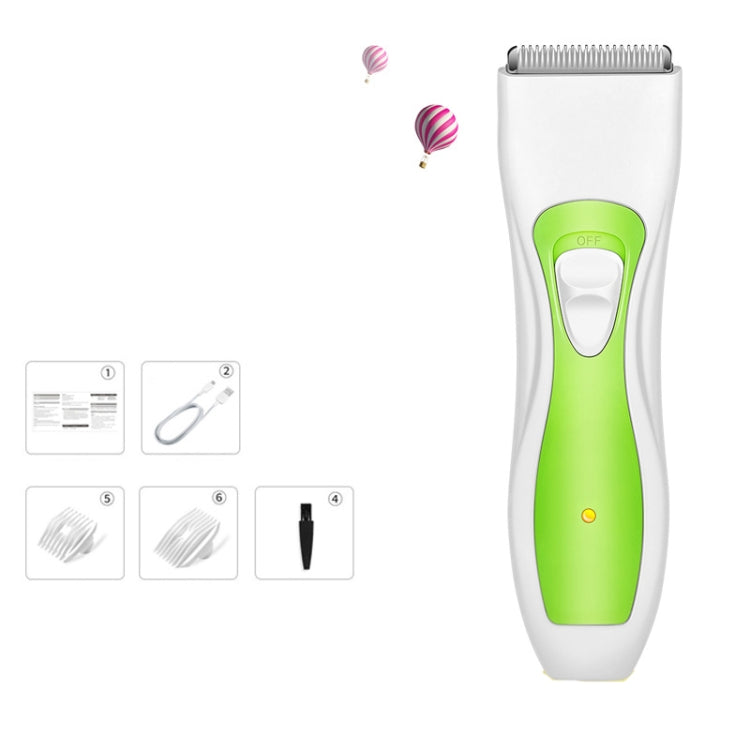 Hair Clipper Rechargeable Electric Clippers Haircut Tools For Children(Green and White) - free shipping - PMC TechLife - Order now!