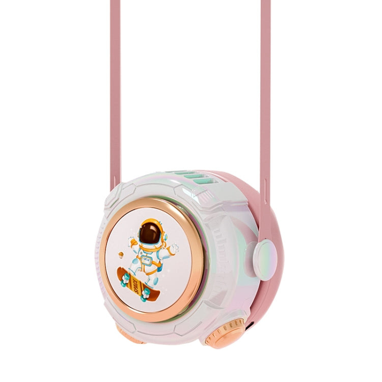 MD666-3 Cartoon Space Capsule Mini Portable Bladeless Hanging Neck Fan(Pink) - Electric Fans by PMC TechLife | Online Shopping South Africa | PMC TechLife | Buy Now Pay Later Mobicred