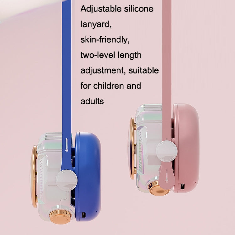 MD666-3 Cartoon Space Capsule Mini Portable Bladeless Hanging Neck Fan(Pink) - Electric Fans by PMC TechLife | Online Shopping South Africa | PMC TechLife | Buy Now Pay Later Mobicred