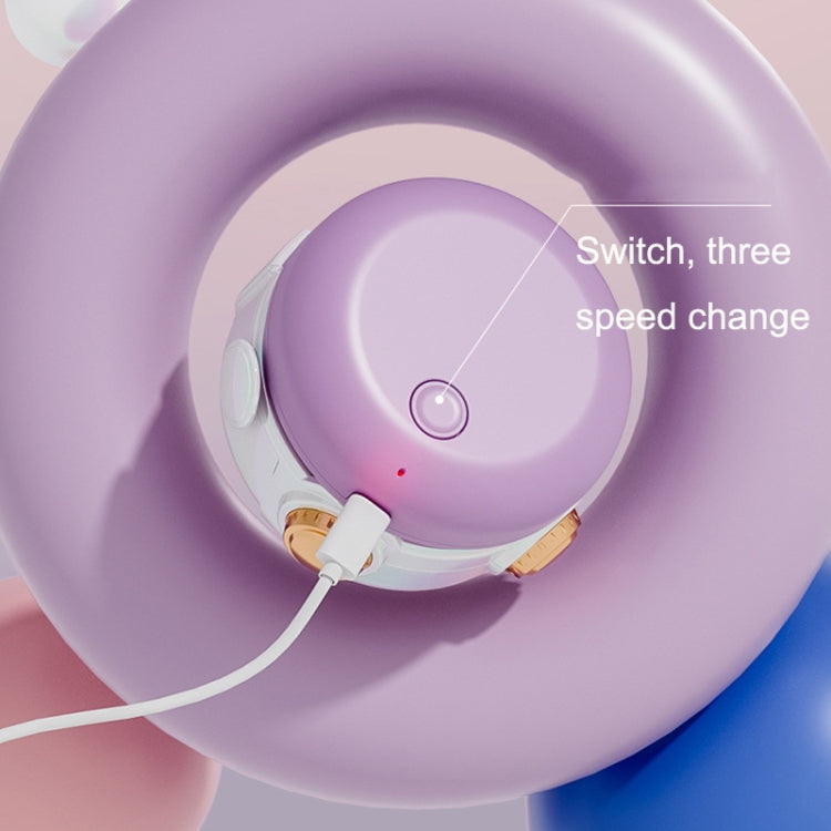 MD666-3 Cartoon Space Capsule Mini Portable Bladeless Hanging Neck Fan(Purple) - Electric Fans by PMC TechLife | Online Shopping South Africa | PMC TechLife | Buy Now Pay Later Mobicred