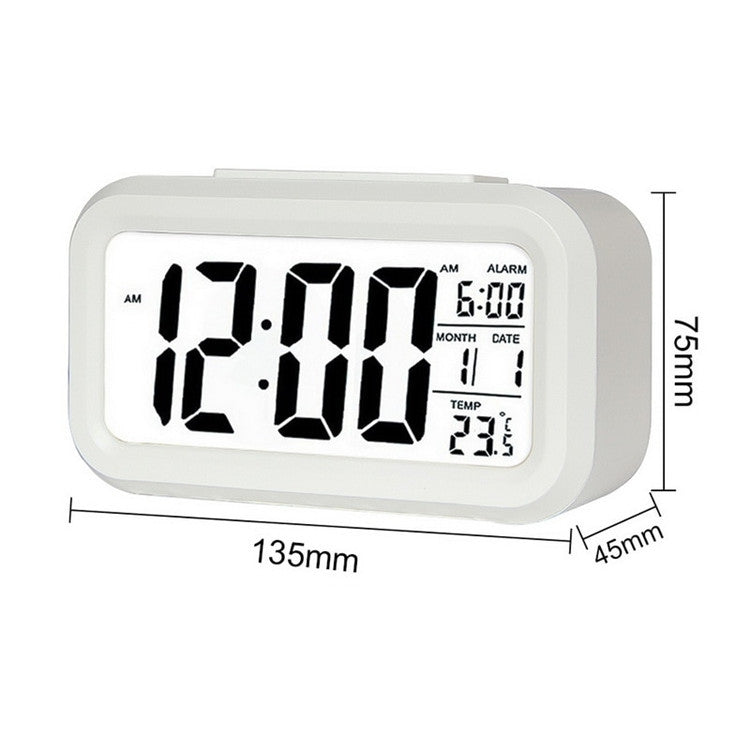 Temperature Type Lazy Snooze Alarm Mute Backlit Electronic Clock(Black) - Alarm Clocks by PMc TechLife | Online Shopping South Africa | PMc TechLife | Buy Now Pay Later Mobicred