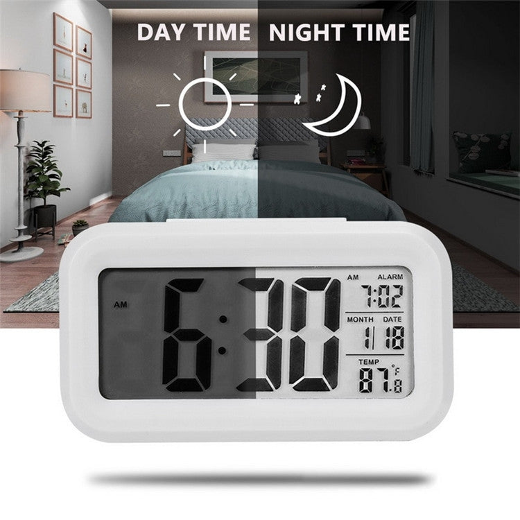 Temperature Type Lazy Snooze Alarm Mute Backlit Electronic Clock(Blue) - Alarm Clocks by PMc TechLife | Online Shopping South Africa | PMc TechLife | Buy Now Pay Later Mobicred