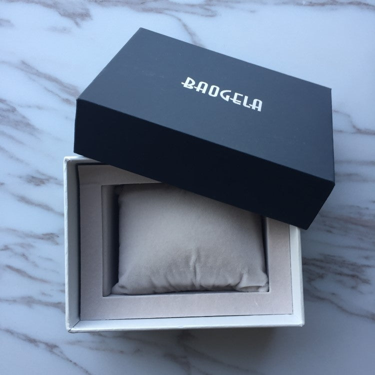 BAOGELA Paper + Sponge Square Watch Packaging Box Black Watch Gift Box, Size: 12.5 x 9.5 x 7.2cm - free shipping - PMC TechLife - Order now!