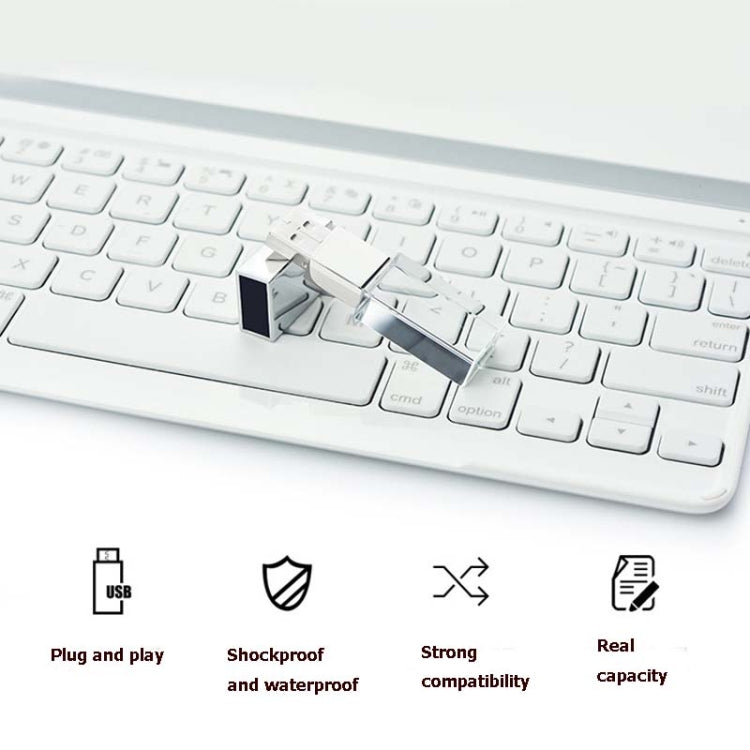 2 PCS Crystal Flash Light Emitting USB 2.0 Flash Drive Car Music USB Flash Drive, Capacity: 16G (1000 Music + 110 MV) - USB Flash Drives by PMC TechLife | Online Shopping South Africa | PMC TechLife
