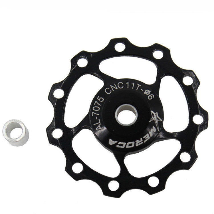 MEROCA Metal Bearings Mountain Bike Road Bike Rear Derailleur Guide Wheel 11T/13T Guide Wheel, Specification:11T, Color:Black - Guide wheels by PMc TechLife | Online Shopping South Africa | PMc TechLife | Buy Now Pay Later Mobicred