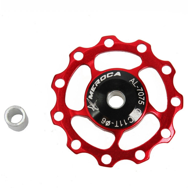 MEROCA Metal Bearings Mountain Bike Road Bike Rear Derailleur Guide Wheel 11T/13T Guide Wheel, Specification:11T, Color:Red - Guide wheels by PMc TechLife | Online Shopping South Africa | PMc TechLife | Buy Now Pay Later Mobicred