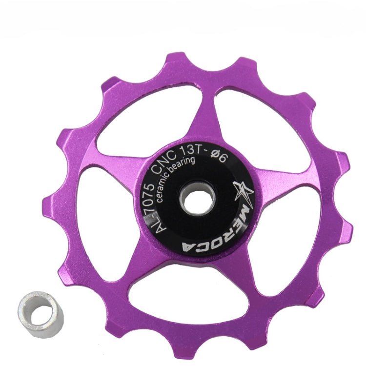 MEROCA Metal Bearings Mountain Bike Road Bike Rear Derailleur Guide Wheel 11T/13T Guide Wheel, Specification:13T, Color:Purple - Guide wheels by PMc TechLife | Online Shopping South Africa | PMc TechLife | Buy Now Pay Later Mobicred
