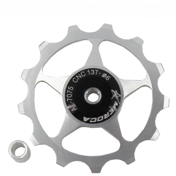 MEROCA Metal Bearings Mountain Bike Road Bike Rear Derailleur Guide Wheel 11T/13T Guide Wheel, Specification:13T, Color:Silver - Guide wheels by PMc TechLife | Online Shopping South Africa | PMc TechLife | Buy Now Pay Later Mobicred