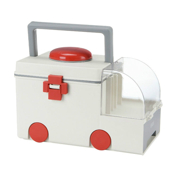Ambulance First Aid Box Family Medicine Box Household Large Double-layer Medicine Box(White) - free shipping - PMC TechLife - Order now!