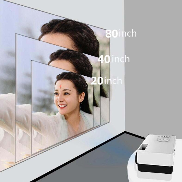 S261/J16 Home Mini HD 1080P Portable LED Projector, Support TF Card / AV / U Disk, Plug Specification:EU Plug(White Black) - free shipping - PMC Jewellery - Order now!