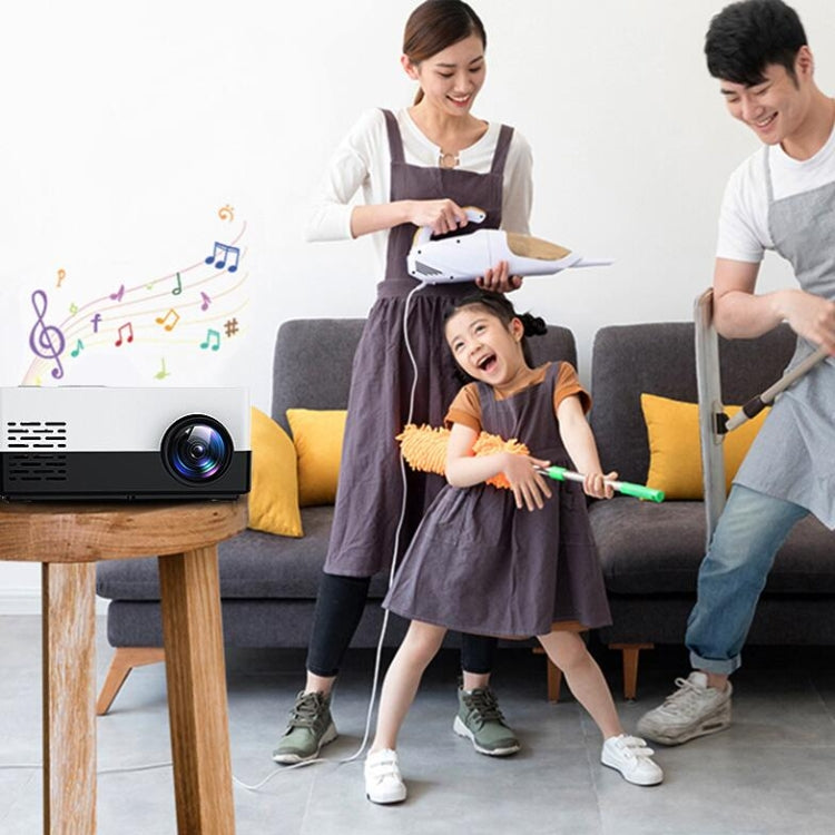 S261/J16 Home Mini HD 1080P Portable LED Projector, Support TF Card / AV / U Disk, Plug Specification:EU Plug(White Black) - free shipping - PMC Jewellery - Order now!