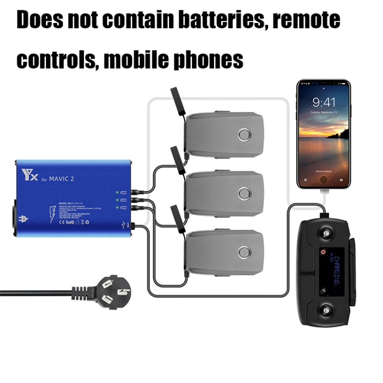 YX For DJI MAVIC 2  Aluminum Alloy Charger with Switch, Plug Type:US Plug - free shipping - PMC TechLife - Order now!