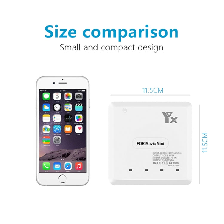 For DJI Mavic Mini Charger Battery USB 6 in 1 Hub Intelligent Battery Controller Charger, Plug Type:EU Plug - free shipping - PMC TechLife - Order now!