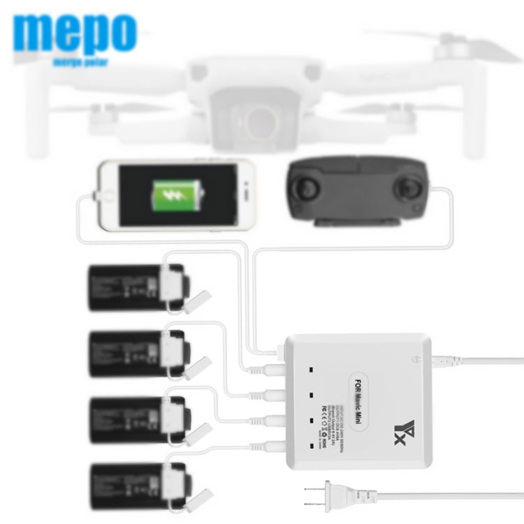 For DJI Mavic Mini Charger Battery USB 6 in 1 Hub Intelligent Battery Controller Charger, Plug Type:AU Plug - Other by PMC TechLife | Online Shopping South Africa | PMC TechLife | Buy Now Pay Later Mobicred