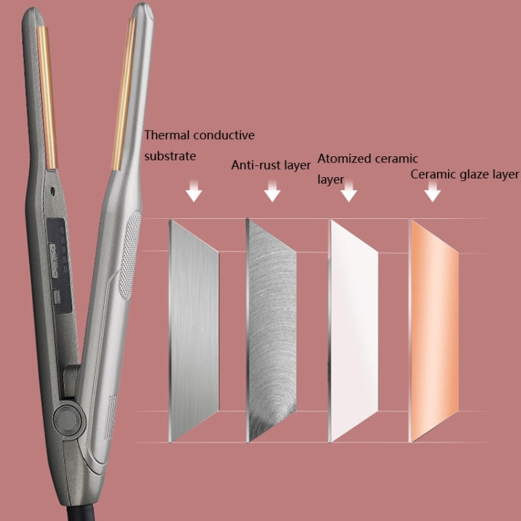 Small Wave Curling Iron For Men Beard Curling Iron 3D Ceramic Thermostat Hair Straightener(EU Plug) - Hair Curler by PMC TechLife | Online Shopping South Africa | PMC TechLife