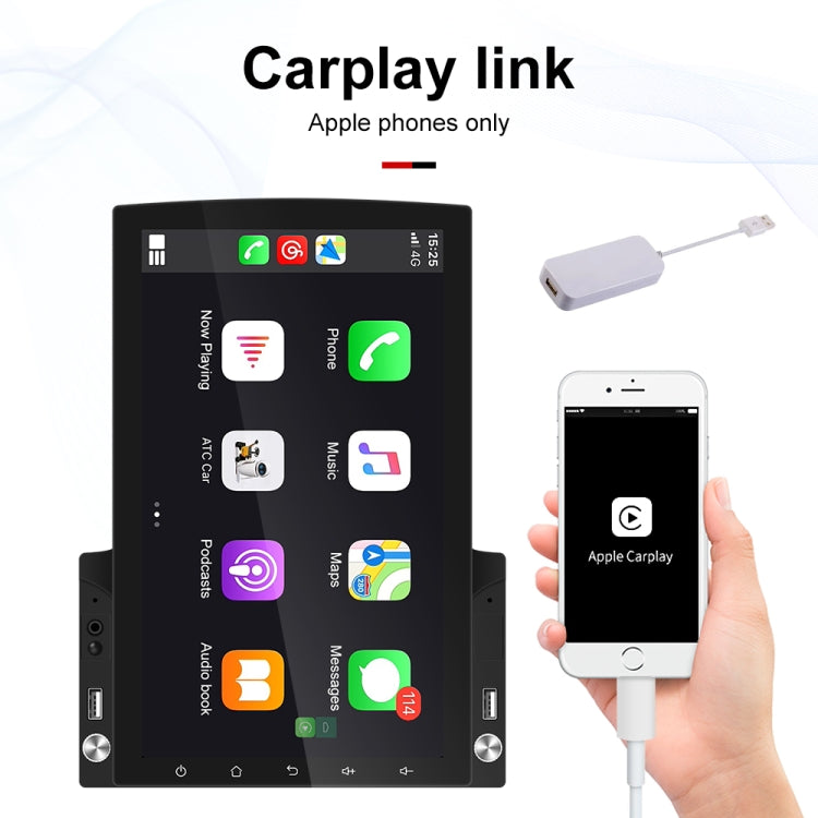 9.7 inch Vertical Screen HD 2.5D Glass Car MP5 Player Android Navigation All-in-one Machine, Specification:Standard+8 Lights Camera - free shipping - PMC TechLife - Order now!