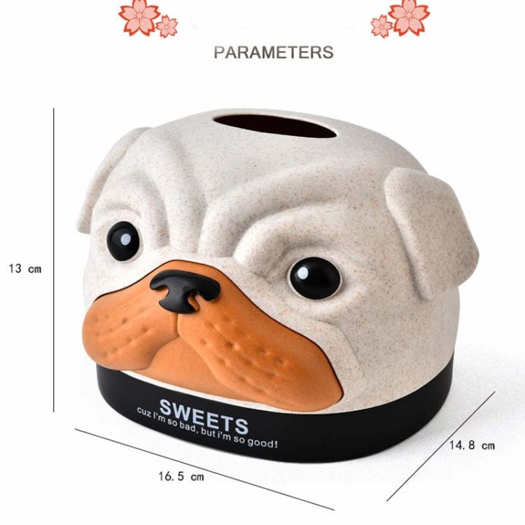 Creative Wheat Bobbi Dog Tissue Box Living Room Bedroom Desktop Pumping Paper Roll Paper Storage Box(Blue) - Storage Boxes by PMc TechLife | Online Shopping South Africa | PMc TechLife | Buy Now Pay Later Mobicred