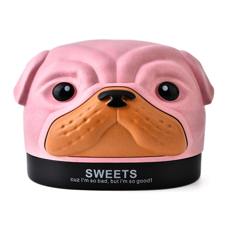 Creative Wheat Bobbi Dog Tissue Box Living Room Bedroom Desktop Pumping Paper Roll Paper Storage Box(Pink) - Storage Boxes by PMc TechLife | Online Shopping South Africa | PMc TechLife | Buy Now Pay Later Mobicred