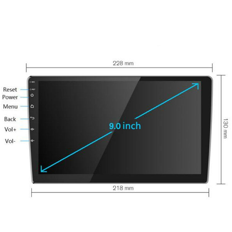Universal Machine Android Smart Navigation Car Navigation DVD Reversing Video Integrated Machine, Size:9inch 2+32G, Specification:Standard+12 Lights Camera - Car DVD by PMC TechLife | Online Shopping South Africa | PMC TechLife | Buy Now Pay Later Mobicred