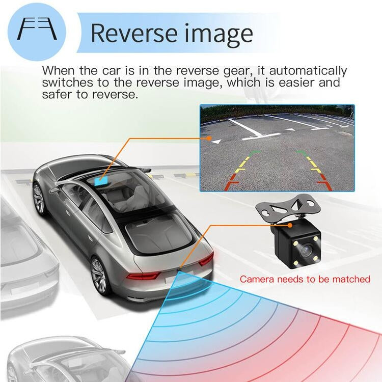 Universal Machine Android Smart Navigation Car Navigation DVD Reversing Video Integrated Machine, Size:9inch 2+32G, Specification:Standard+12 Lights Camera - Car DVD by PMC TechLife | Online Shopping South Africa | PMC TechLife | Buy Now Pay Later Mobicred