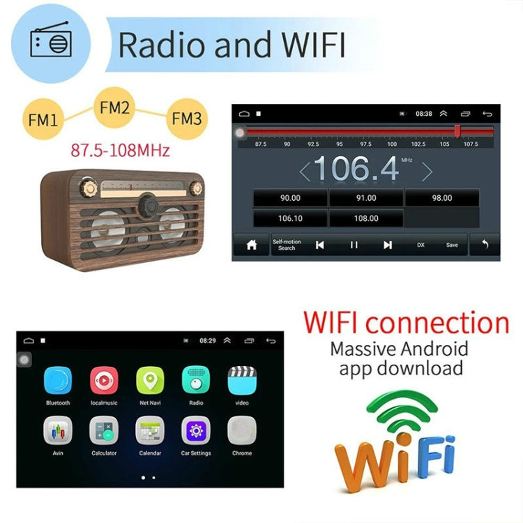 Universal Machine Android Smart Navigation Car Navigation DVD Reversing Video Integrated Machine, Size:10inch 2+32G, Specification:Standard+12 Lights Camera - Car DVD by PMC TechLife | Online Shopping South Africa | PMC TechLife | Buy Now Pay Later Mobicred