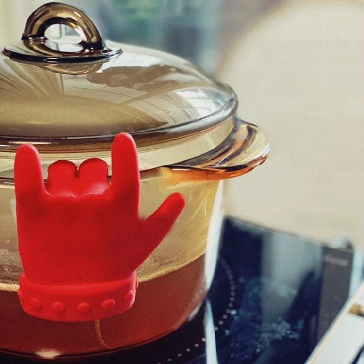 2 PCS Kitchen Silicone Pot Lid Raising Gadget Finger Shaped Pot Lid Spill-proof Raising Spoon Rack - Gadgets by PMC TechLife | Online Shopping South Africa | PMC TechLife | Buy Now Pay Later Mobicred