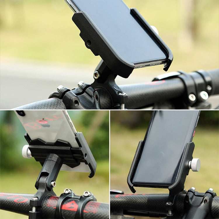 Bicycle Mobile Phone Holder Motorcycle Electric Car Navigation Mobile Phone Holder, Style:Handlebars(Black) - Holders by PMC TechLife | Online Shopping South Africa | PMC TechLife | Buy Now Pay Later Mobicred