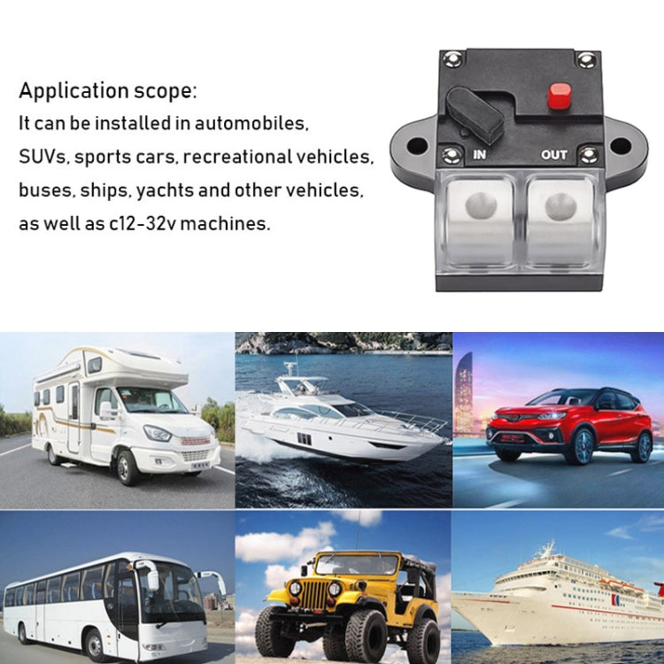 250A Auto Circuit Breaker Car Audio Fuse Holder Power Insurance Automatic Switch(Black) - Fuse by PMC TechLife | Online Shopping South Africa | PMC TechLife | Buy Now Pay Later Mobicred