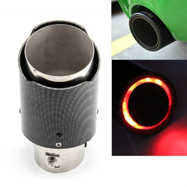Car Modification Carbon Fiber Luminous Tail Throat LED Lights Modified Car Exhaust Pipe Spitfire Tail Throat, Style:Side(Red) - Exhaust Pipes by PMC TechLife | Online Shopping South Africa | PMC TechLife | Buy Now Pay Later Mobicred