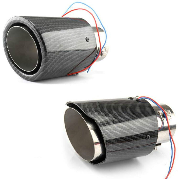 Car Modification Carbon Fiber Luminous Tail Throat LED Lights Modified Car Exhaust Pipe Spitfire Tail Throat, Style:Side(Red) - Exhaust Pipes by PMC TechLife | Online Shopping South Africa | PMC TechLife | Buy Now Pay Later Mobicred