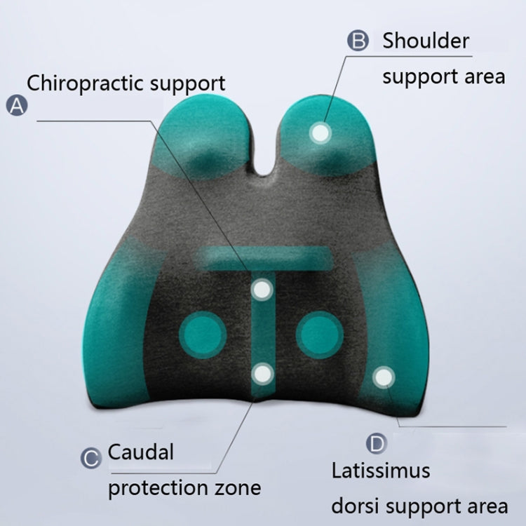 Car Seat Lumbar Support Cushion Memory Foam Office Lumbar Cushion, Size: Bandage(Light Gray & Dark Gray ) - Seat Accessories by PMC TechLife | Online Shopping South Africa | PMC TechLife | Buy Now Pay Later Mobicred
