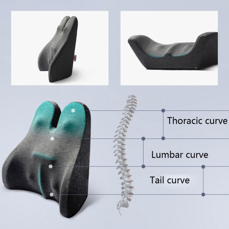 Car Seat Lumbar Support Cushion Memory Foam Office Lumbar Cushion, Size: Bandage(Light Gray & Dark Gray ) - Seat Accessories by PMC TechLife | Online Shopping South Africa | PMC TechLife | Buy Now Pay Later Mobicred