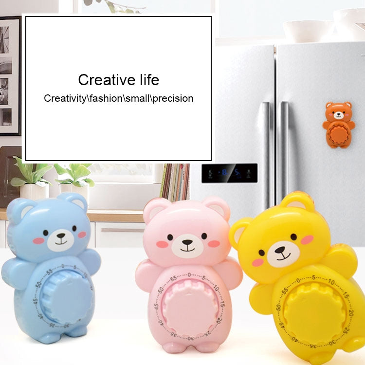 Cartoon Bear Timer Kitchen Gadget Mechanical Timer(Blue) - Digital Countdown by PMC TechLife | Online Shopping South Africa | PMC TechLife | Buy Now Pay Later Mobicred