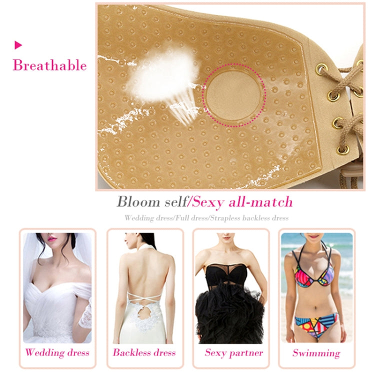 Women Self-Adhesive Strapless Bandage Blackless Solid Bra Silicone Underwear Invisible Bra, Size:M (T Black) - free shipping - PMC TechLife - Order now!