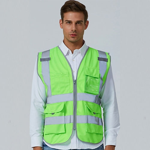 Multi-pockets Safety Vest Reflective Workwear Clothing, Size:L-Chest 118cm(Green) - Reflective Safety Clothing by PMC Jewellery | Online Shopping South Africa | PMC Jewellery | Buy Now Pay Later Mobicred